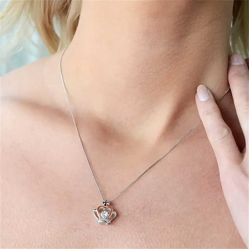 Collar zirconia Incrustada Con Oro En Dos Colores- COD: J009