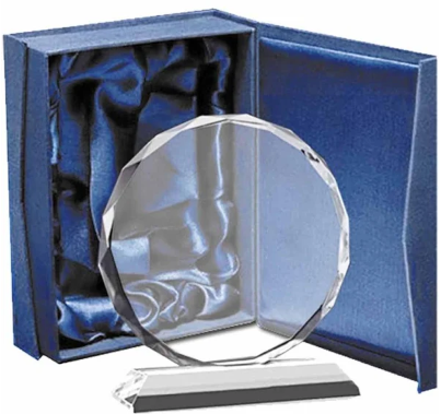 Galvano, Trofeo de cristal personalizado