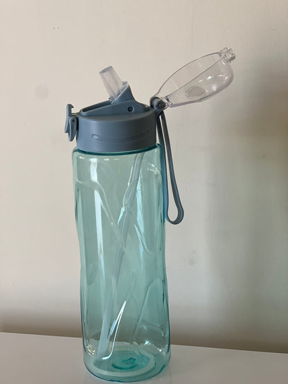 Botella para agua con bombilla