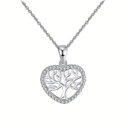 Collar con colgante de árbol en forma de corazón - Cod: J014