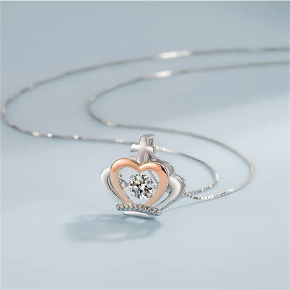 Collar zirconia Incrustada Con Oro  En Dos Colores- COD: J009